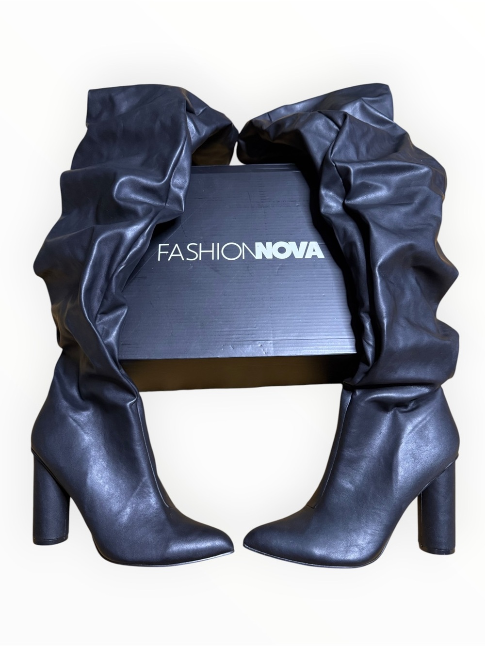 FASHION NOVA “ADORE YOU” BLACK OVER-THE-KNEE BOOTS | SIZE 11 | NWT